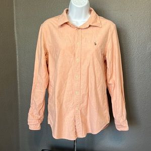 Polo Ralph Lauren salmon collard button up dress shirt